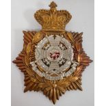 Border Regiment Helmet plate, Victorian crown. Good condition.