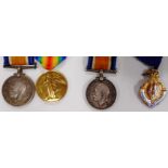 Medals. WW I pair. British War Medal and Victory Medal; to 54283 Cpl. R.B. Brown. R.E. Another