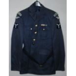Royal Air Force dress uniform jacket with Sperati PLC Staybrite buttons, pair of RAF Regiment