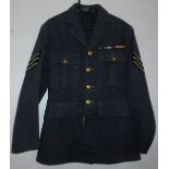 Royal Air Force dress uniform jacket having interior label "Wm Templeton and Sons 1953 jacket OA