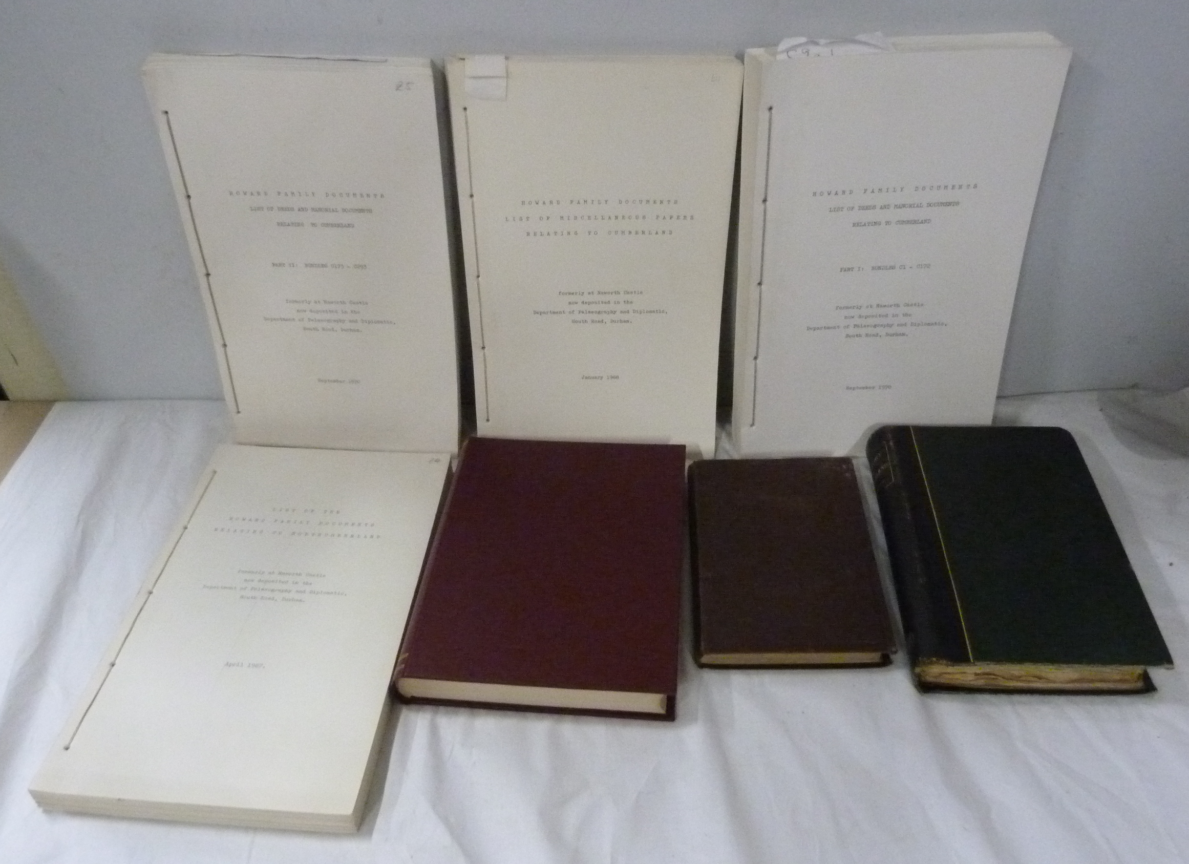 FERGUSON R. S.  A History of Cumberland. Qtr. dark morocco. 1890; also 4 typescript folio vols.,
