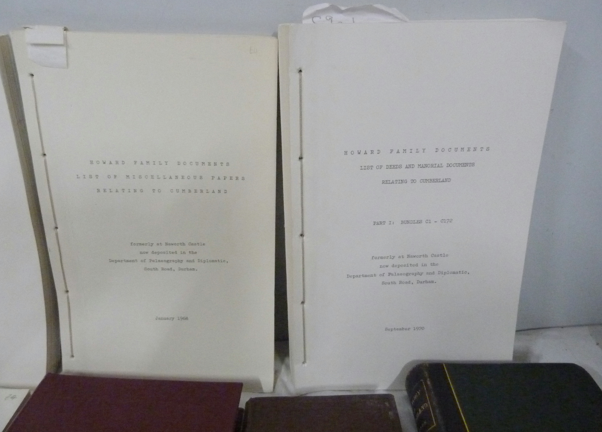 FERGUSON R. S.  A History of Cumberland. Qtr. dark morocco. 1890; also 4 typescript folio vols., - Image 3 of 7