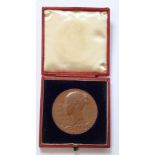 Victoria Jubilee copper medal, 55mm in fitted case.