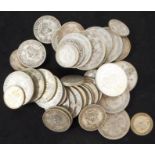 Collection of pre-1947 silver coins. 330 gm.