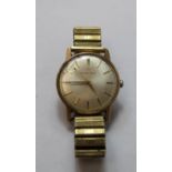 Gent's Eterna.Matic 9ct gold watch inscribed 1967, rolled gold bracelet.