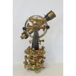 Early 20th century W.F. Stanley Co. London theodolite in brass with black lacquer. No. 30031, with