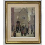 L S LOWRY. "The Arrest", a limited edition colour print after an original by L.S. Lowry, no. 778/850