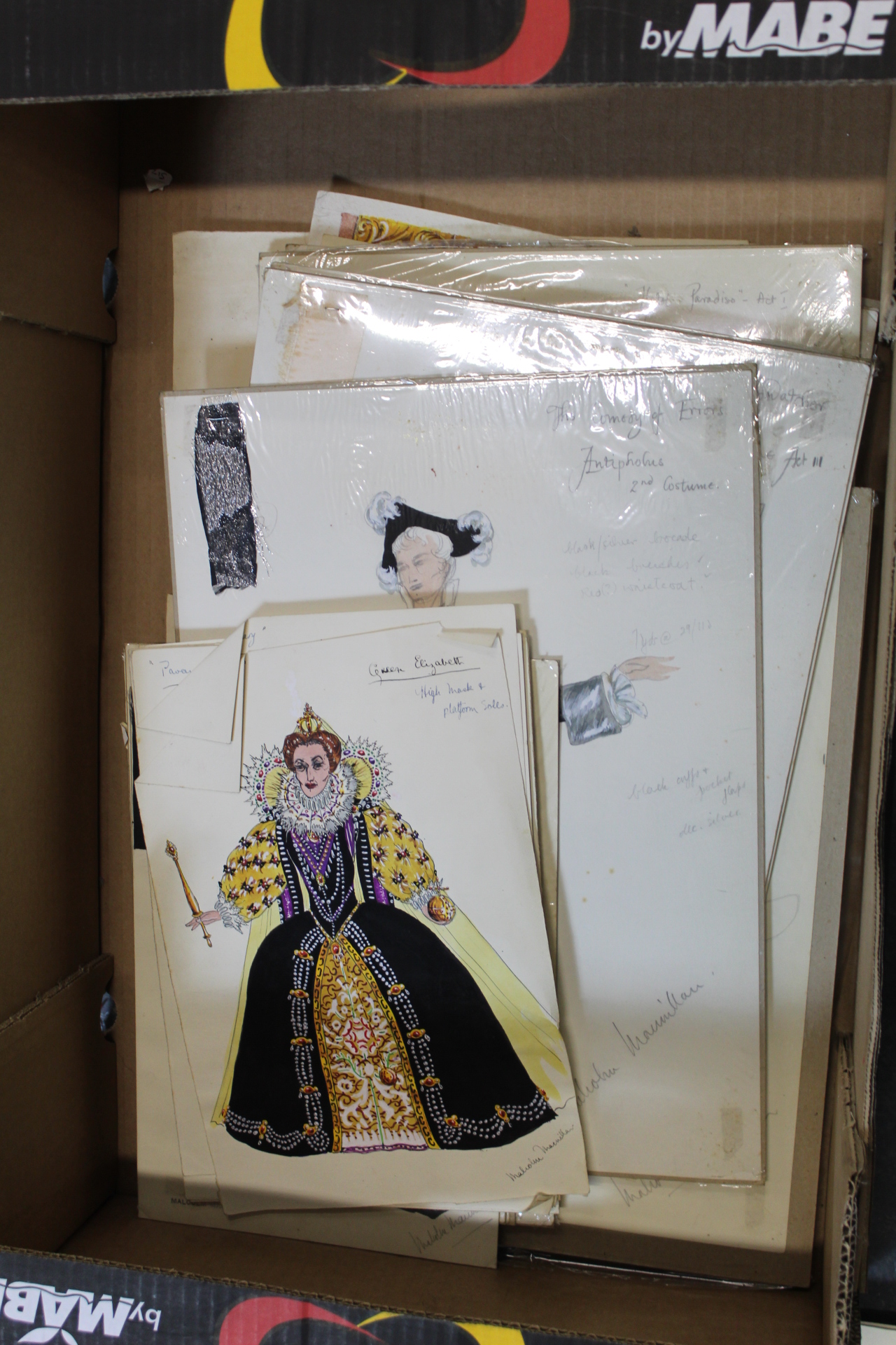 A large interesting archive 20th century original theatre costume designs by Malcolm McMillan, - Image 7 of 8