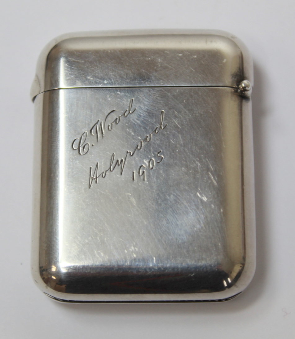 Mordan silver vesta case, crested with coronet, apparently the gift of Edward VII and Alexandra to - Image 2 of 5