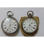 Keyless lever watch by White & Son Coventry, No. 87,217 three quarter plate with compensated balance