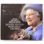 United Kingdom. £5 crown. 2002 Queen Mother Memorial. Silver Proof. Cased.