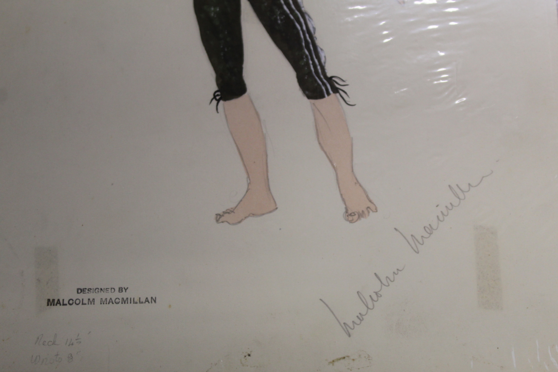 A large interesting archive 20th century original theatre costume designs by Malcolm McMillan, - Image 8 of 8