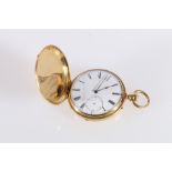 Swiss keyless lever watch, the gilt movement with wolf's tooth winding wheels, plain balance. 81g