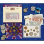 United Kingdom. Small collection of various coins including 1998 B. Unc. set King George VI coins,