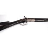 .410 hammer action single barrel shotgun with Damascus barrel, 65cm long.Purchaser must supply a