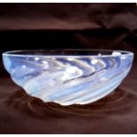 Lalique Poissons bowl, marked to the inside R. Lalique, 20.5cm diameter.