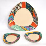 Dorothy Hafner for Rosenthal Studio-Line 'Flash One' large plate and twelve side plates, 36cm and