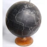 Philips' 'Slate' surface globe, 19in diameter, by George Philip & Sons Ltd, 60cm high.