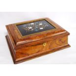 Late 19th century walnut casket