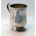 Silver baluster mug of Georgian style, 5oz.