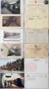Selection of early London Underground POSTCARDS comprising Central London Rlwy 1902 'Twopenny