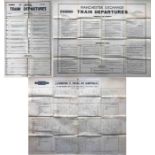 Selection (3) of British Railways TIMETABLE POSTERS comprising 1968 "departures" examples from