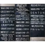 1950 London Transport DESTINATION BLIND coded 'DD' (wartime/immediate post-war reduced size for some