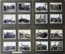 Album of b&w PHOTOGRAPHS of Traction Engines. Pictures appear to have been taken in the late 19th