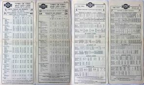 Selection of 1930s Underground Group Tramways PANEL TIMETABLES comprising Metropolitan Electric
