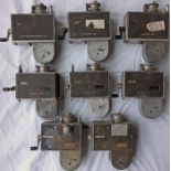 Quantity of Setright TICKET MACHINES, most are marked 'Clintona/Clintona Minicoaches'. Operating