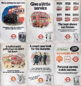 Quantity of London Transport double-royal POSTERS from the 1980s "Passengers are our living"