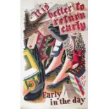 1935 London Transport double-royal POSTER "It's better to return early" by Clifford & Rosemary Ellis