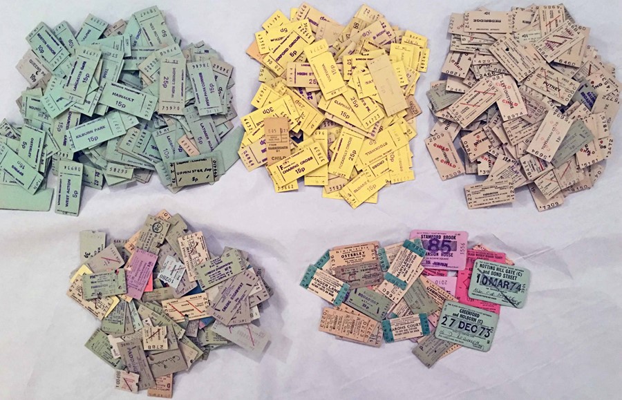 Considerable quantity of 1970s London Underground and British Rail (mainly the former) TICKETS