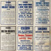 Selection of WW2 emergency conditions etc, double-crown POSTERS from Ribble Motor Services Ltd