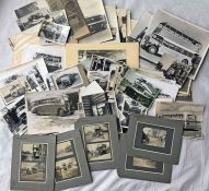 Considerable quantity (c150) of bus & coach b&w PHOTOGRAPHS, pre-WW1 to 1960s, various sizes from