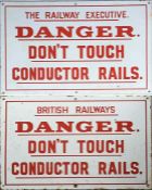 Pair of differently-titled British Railways (Southern Region) ENAMEL SIGNS 'Danger - Don't Touch