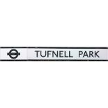 1950s/60s London Underground enamel FRIEZE PANEL from the platforms at Tufnell Park on the