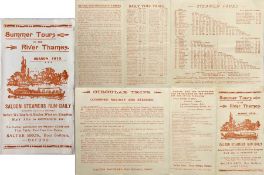 1910 LEAFLET 'Summer Tours on the River Thames - Season 1910'. Issued by Salter Bros of Oxford.