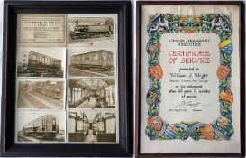 Set of PHOTOGRAPHIC POSTCARDS issued by the Metropolitan District Railway for its 1928 Diamond