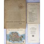 Selection of official TRANSPORT PUBLICATIONS comprising 1944 Greater London Plan (large hardback,