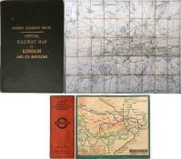 1919 Railway Clearing House 'Official Railway MAP of London & its Environs'. These highly