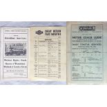 1908 London & North Western Railway fold-out TIMETABLE LEAFLET for Motor Omnibus Services in the