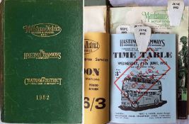 1952 officially-bound volume of TIMETABLES for Maidstone & District Motor Services Ltd, Chatham &