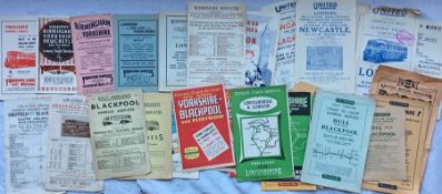 Quantity (31) of 1930s-50s coach services TIMETABLE LEAFLETS from Yorkshire/East Midlands, Yorkshire