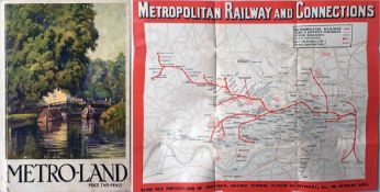 1931 edition of "Metro-Land" GUIDEBOOK issued by the Metropolitan Railway. 146pp booklet complete
