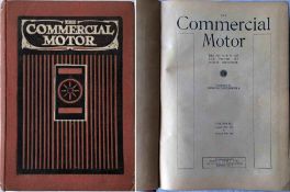 1924-25 officially-bound volume of THE COMMERCIAL MOTOR comprising volume 40 from August 1924 to