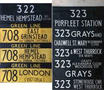 London Country RF-type etc bus/coach DESTINATION BLINDS comprising an LT-manufactured Green Line