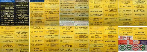 Large quantity of 1960s/70s London Transport SLIPBOARD POSTERS as used on RT & Routemaster buses