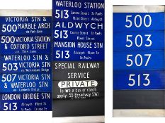 Vehicle set (front & rear) of London Transport DESTINATION BLINDS, coded 'K' for a Red Arrow MBA