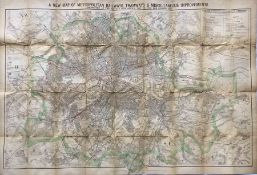 1896 MAP 'New Map of Metropolitan Railways, Tramways & Other Improvements, deposited at the